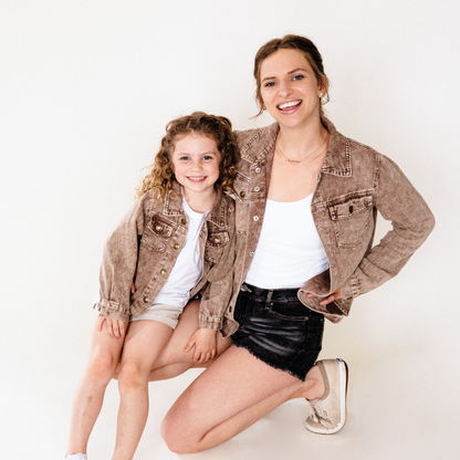 Brown Denim Jacket - Mommy & Me