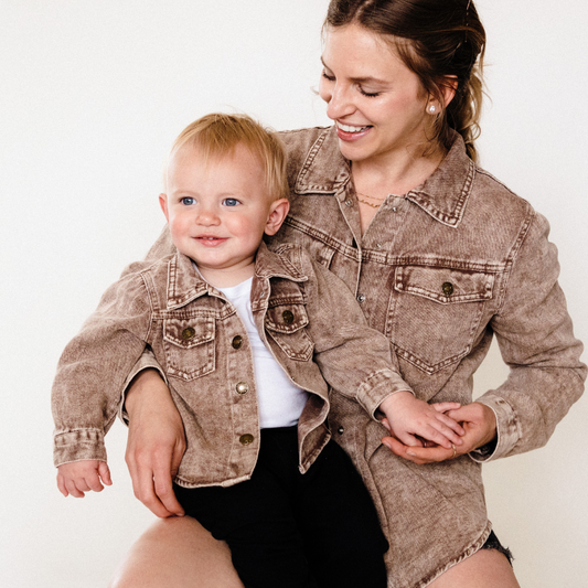 Brown Denim Jacket - Mommy & Me