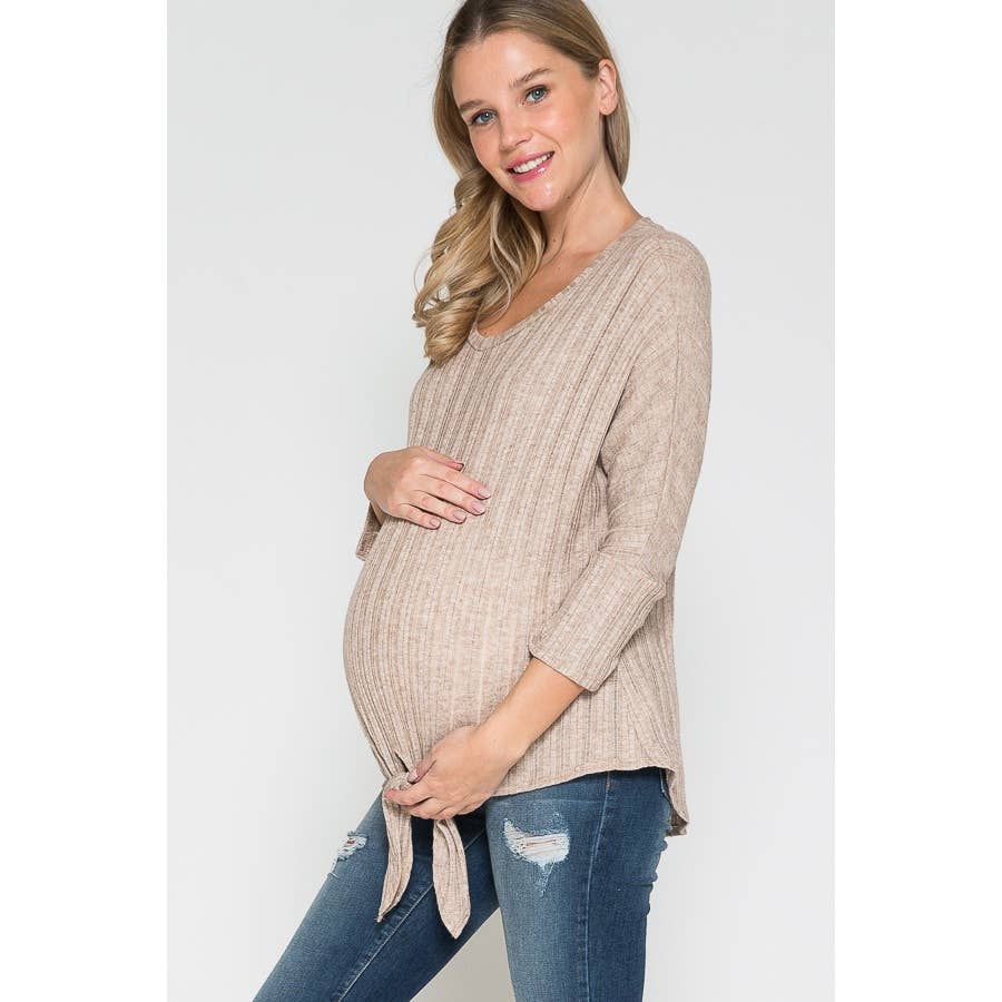 Front Tie Maternity Top - Origin Maternity 