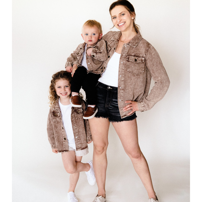 Brown Denim Jacket - Mommy & Me