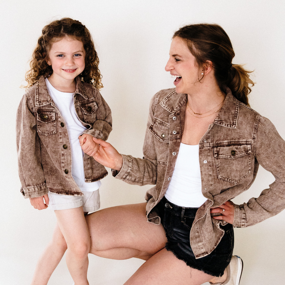 Brown Denim Jacket - Mommy & Me