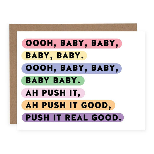 Push It Card  | Funny Pregnancy Card - Origin Maternity 