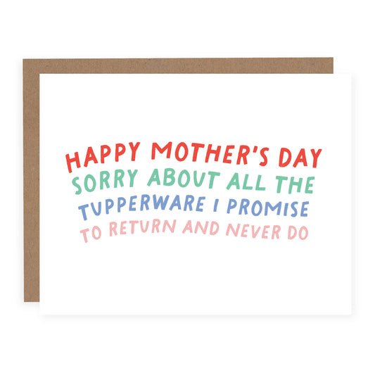 Sorry About All The Tupperware (Mother's Day) Card - Origin Maternity 